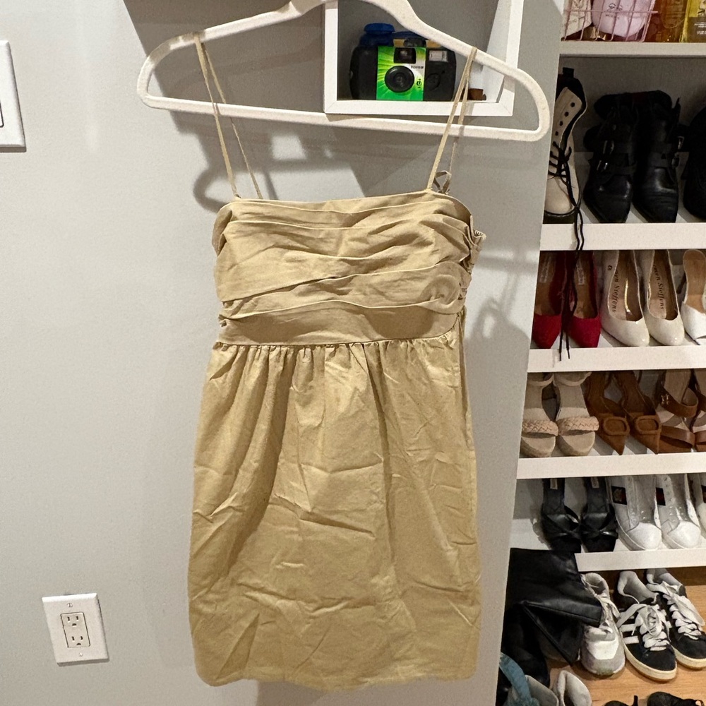 Express Beige Spaghetti Strap Dress